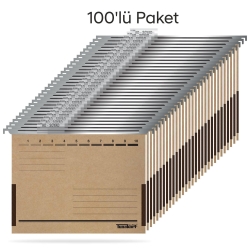 Tunakart ASD2005 Metal Askılı yan bezli körüklü dosya 100 lü Paket - 1