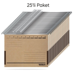 Tunakart ASD2005 Metal Askılı yan bezli körüklü dosya 25 li Paket