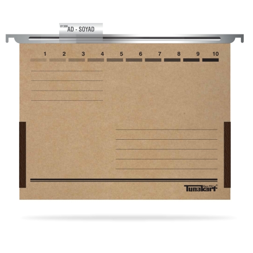 Tunakart ASD2005 Metal Askılı yan bezli körüklü dosya 25 li Paket - 2