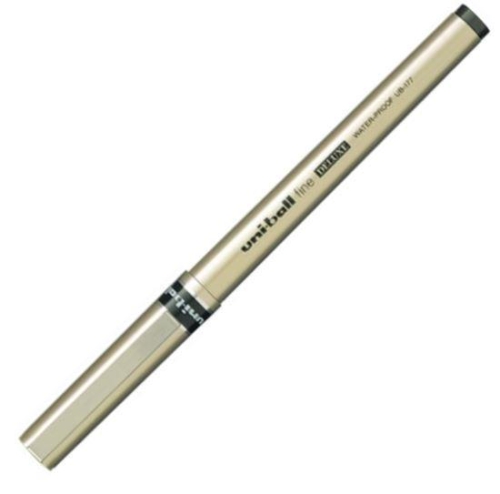 Uni Ball UB-177 Fine Deluxe Mavi Roller Kalem (0,7mm) - 1