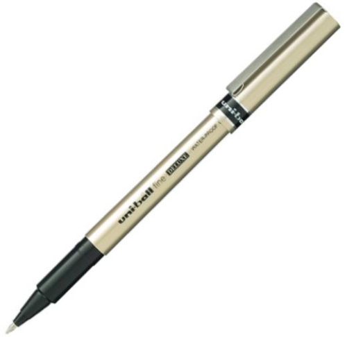 Uni Ball UB-177 Fine Deluxe Siyah Roler Kalem (0,7mm) - 1