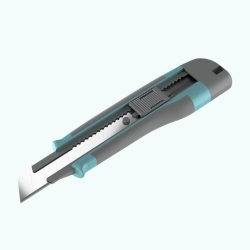UTTIL NMUK09 18 mm Yumuşak / Kaymaz Tutuşlu Maket Bıçağı Turkuaz - 2