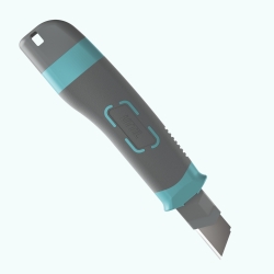 UTTIL NMUK09 18 mm Yumuşak / Kaymaz Tutuşlu Maket Bıçağı Turkuaz - 3