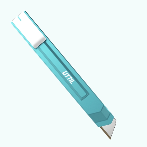 UTTIL PTUK08-EX 18 mm TiN Kaplamalı Kır-At Maket Bıçağı Turkuaz - 3