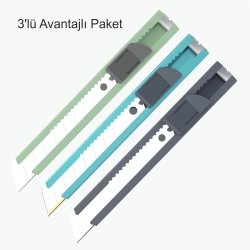 UTTIL PTUK08 Serisi 3'lü Set 18 mm Maket Bıçakları