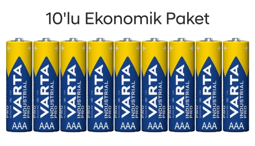 Varta Endüstriyel Pro AAA 4003 Kalem Pil 10 lu Paket - 1