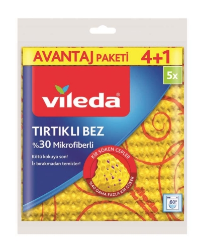 Vileda Sarı Temizlik Bezi (4 lü Avantajlı Paket) - 1