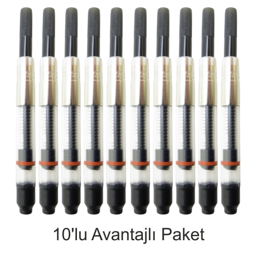 Waterman metal çevirmeli Dolma Kalem Mürekkep pompası 10 Adet WS0112881 - 1
