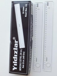 Yıldızlar Plastik Mercekli Cetvel 30 Cm (1 Adet)