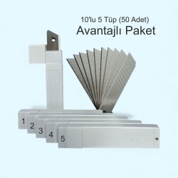 ZORRO 1404 Geniş Maket Bıçağı Yedeği 18mm 14 Kırımlı 50 Adet